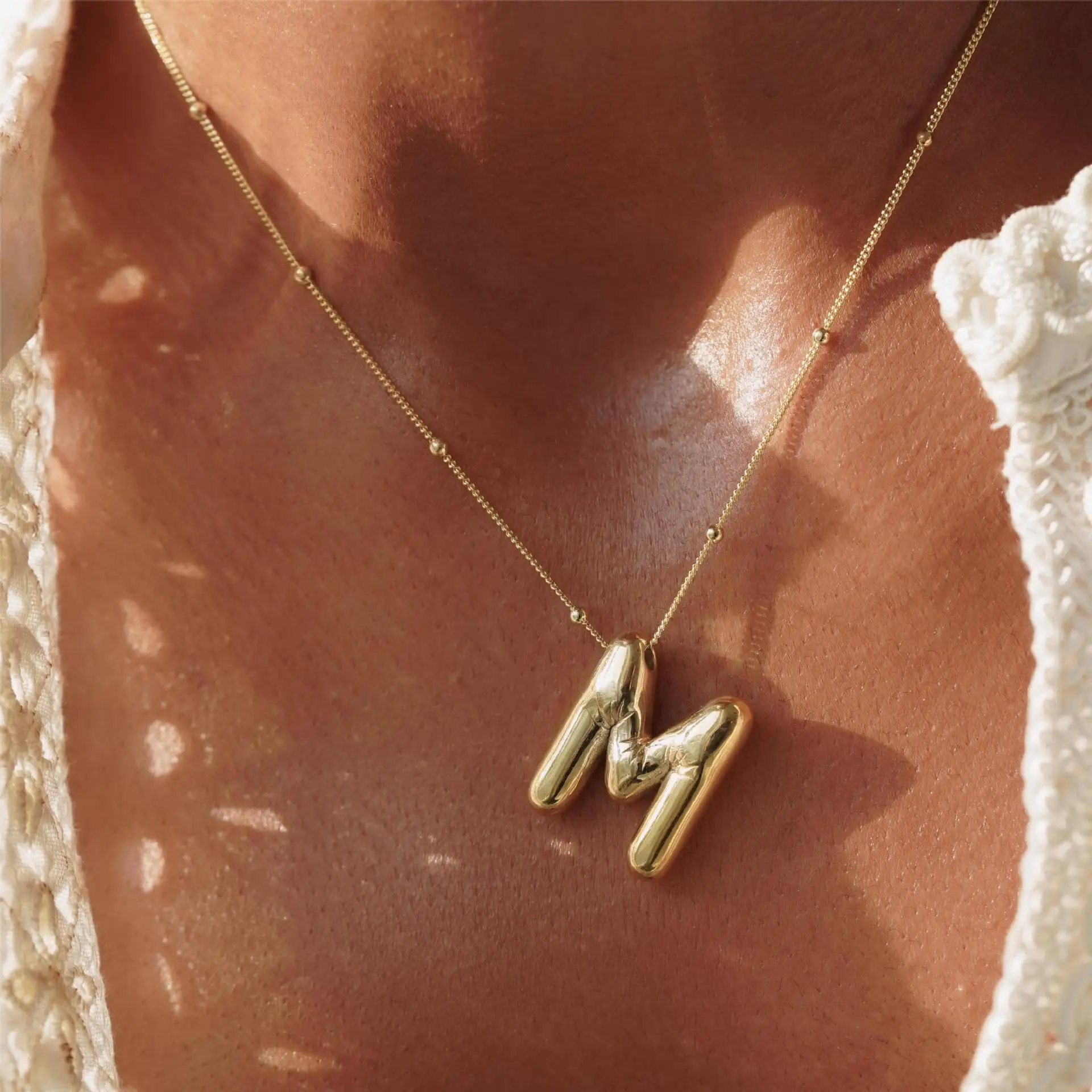 Bubble Letter Initial Necklace (Bundle) - Image 3