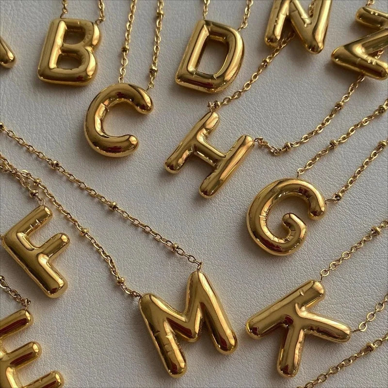 Bubble Letter Initial Necklace (Bundle) - Image 6