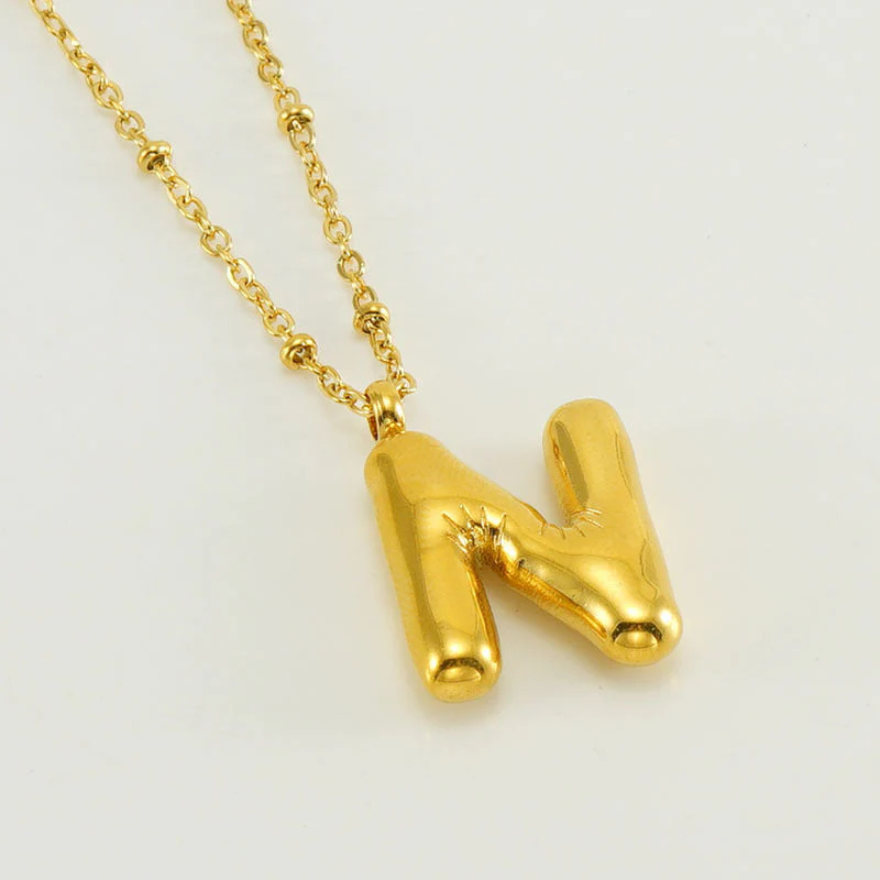 Bubble Letter Initial Necklace (Bundle) - Image 36