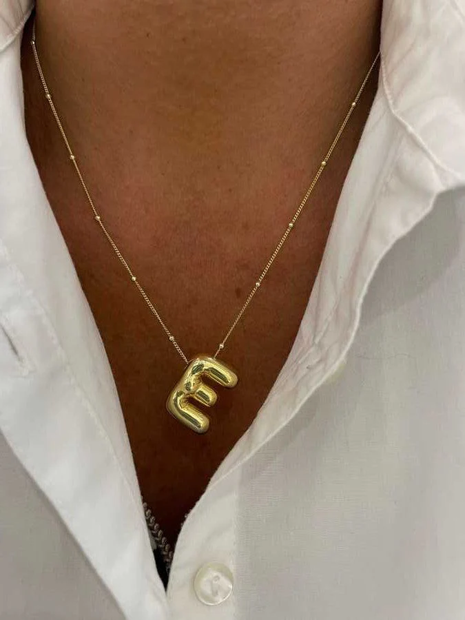 Bubble Letter Initial Necklace (Bundle) - Image 5