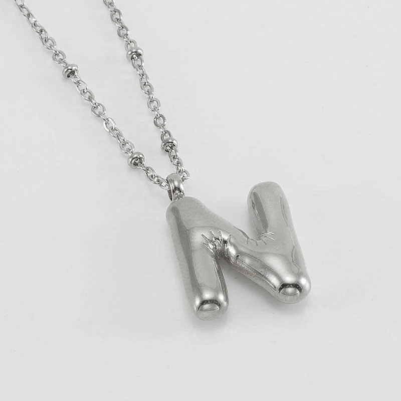 Bubble Letter Initial Necklace (Bundle) - Image 51