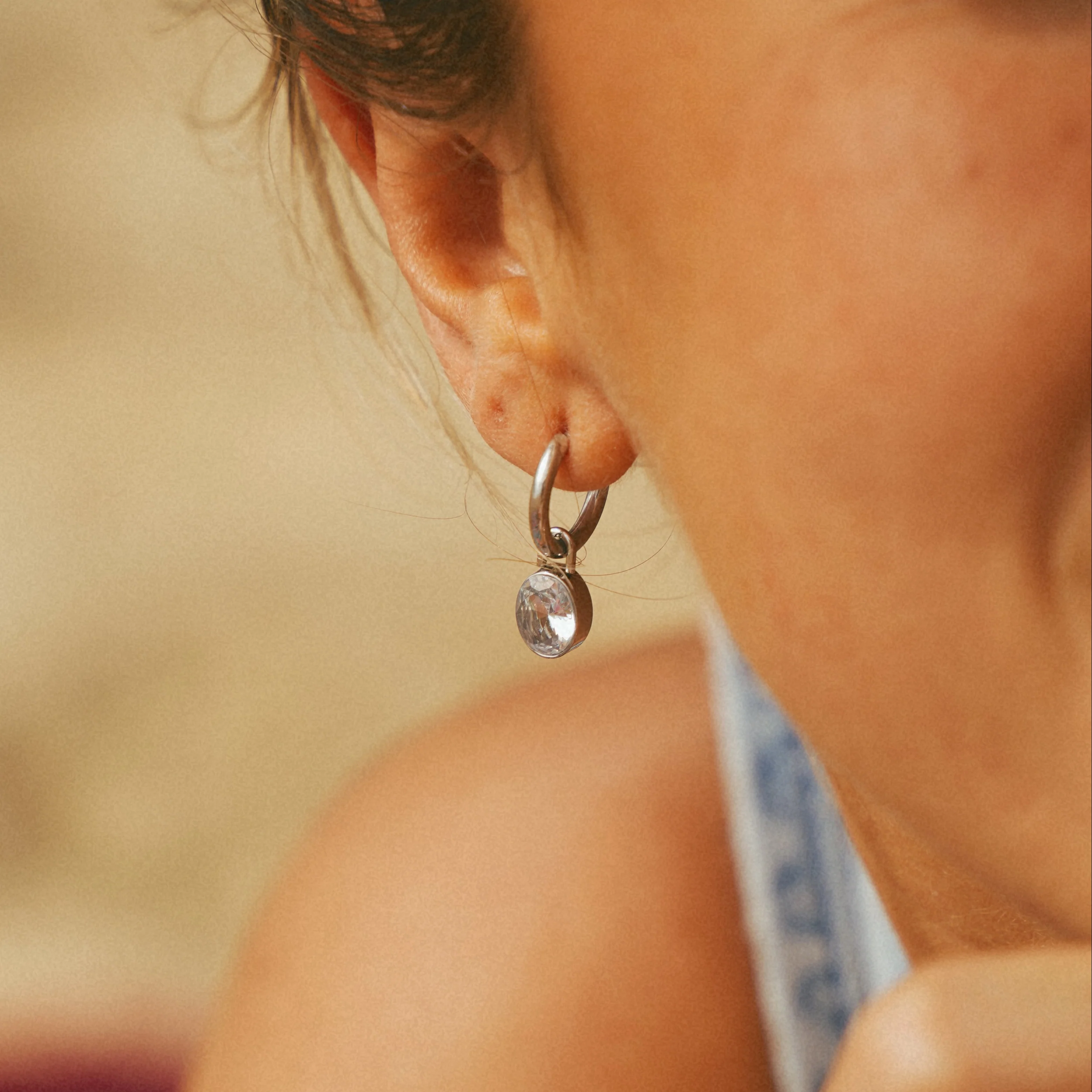Diamond Lock Earrings - Image 3