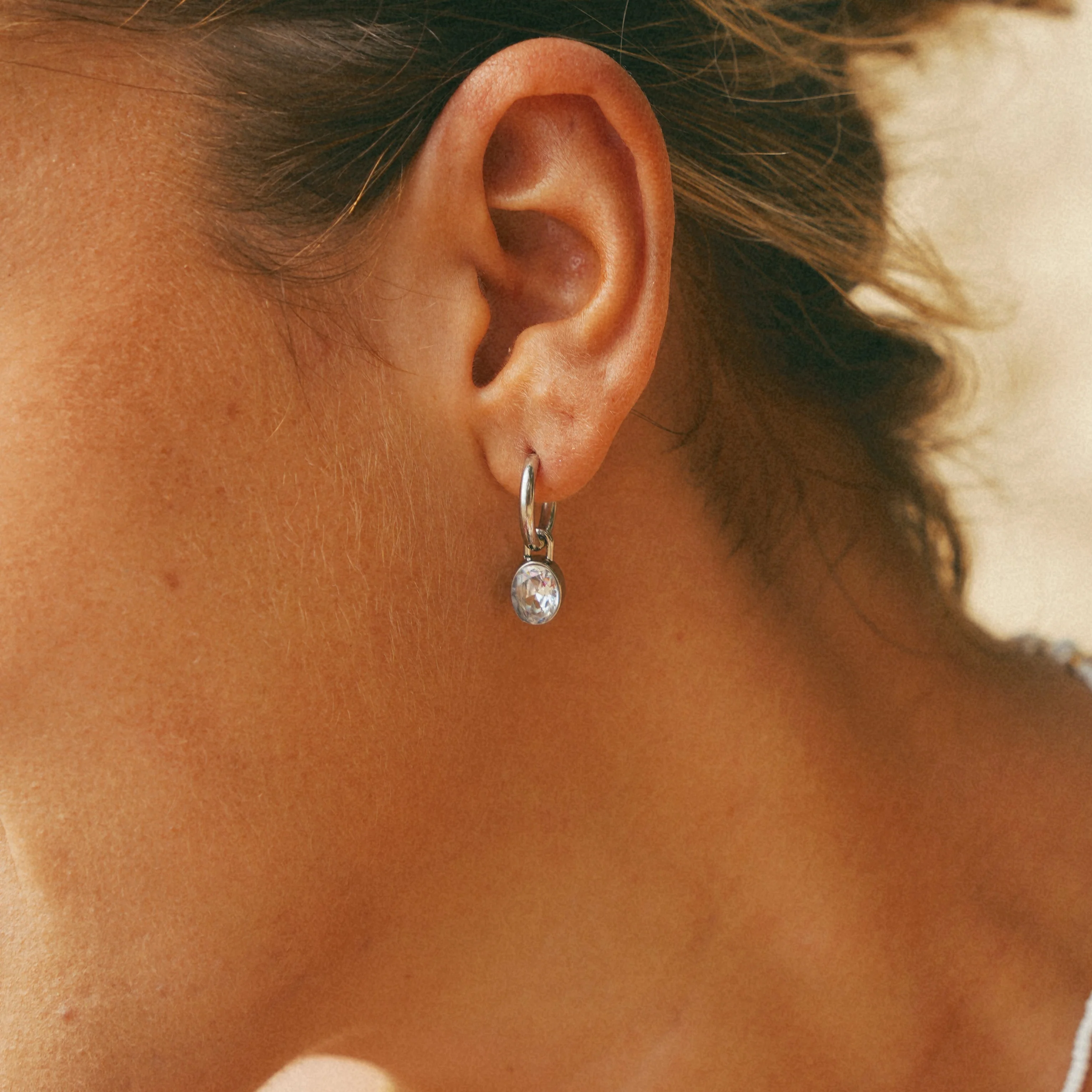 Diamond Lock Earrings - Image 4