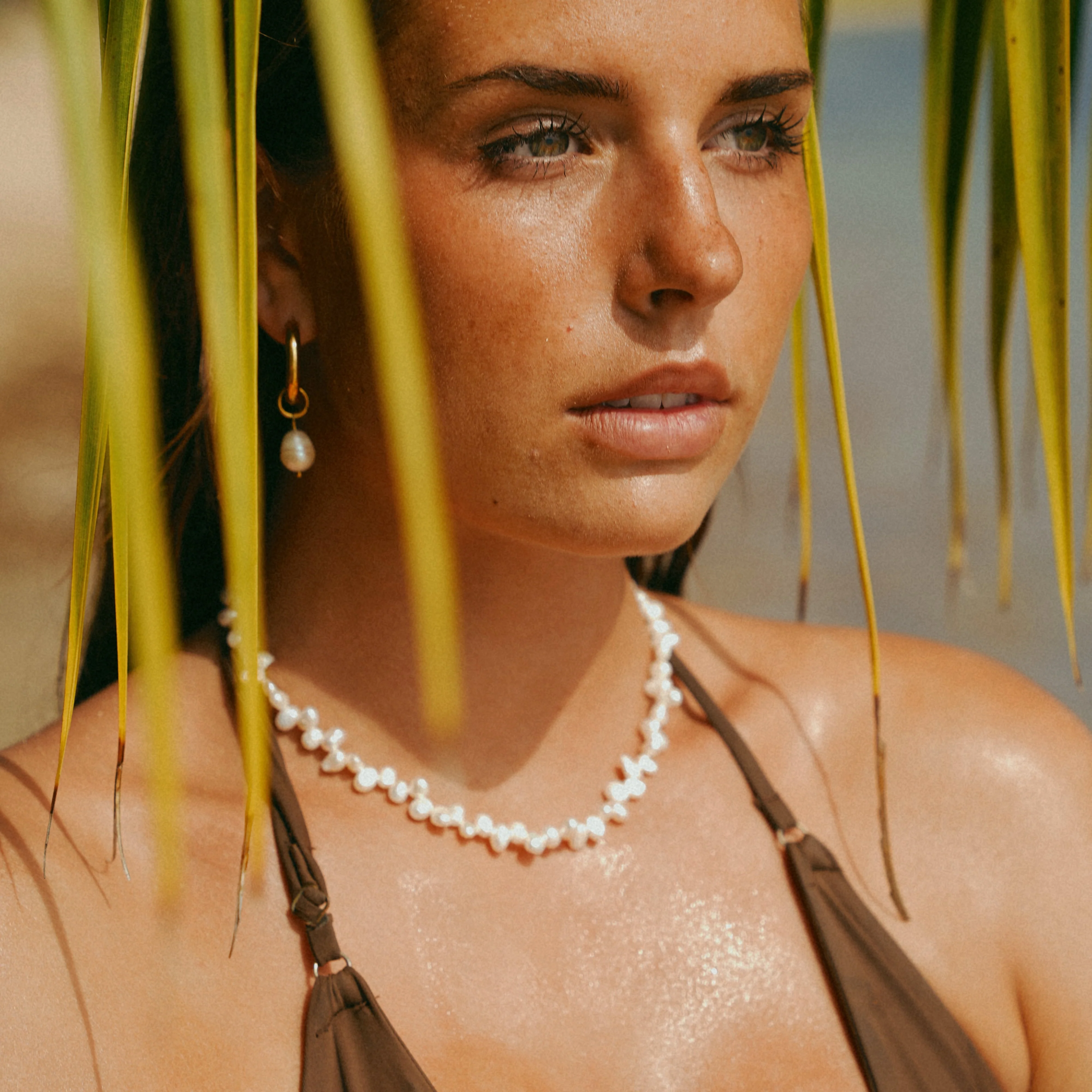Bethany Pearl Drop Hoop - Image 4
